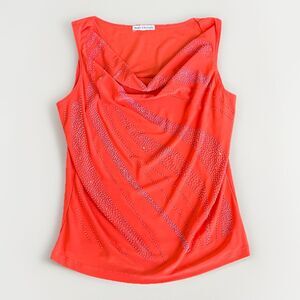 Bleeker And Mcdougal  Orange Beaded Top Women’s M